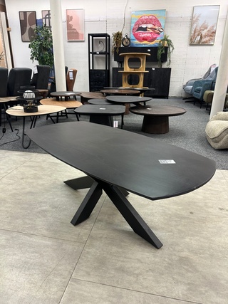 Salontafel Deensovaal, Mango, zwart